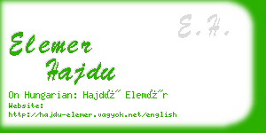 elemer hajdu business card